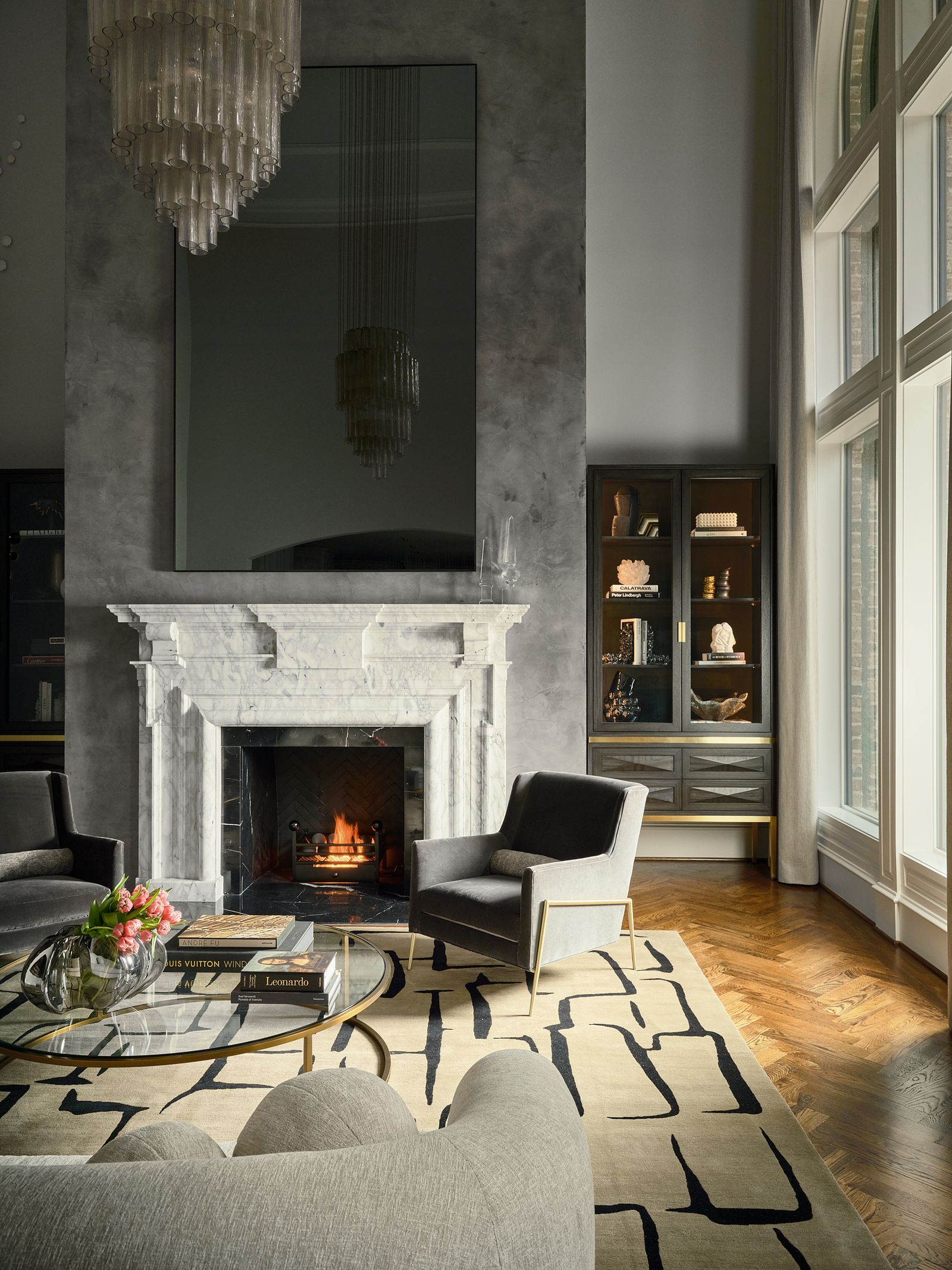 Bold wallpaper accent wall