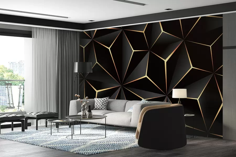 Professional wallcovering installation detail